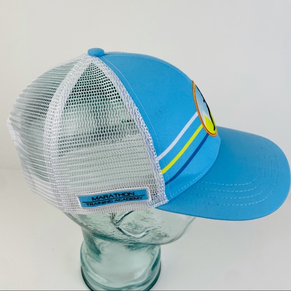 Boco Gear Marathon Training Academy Technical Trucker Mesh Snapback Blue Hat Cap - Picture 2 of 8
